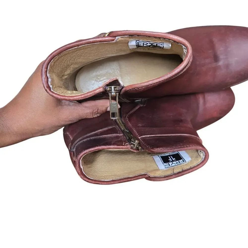 Frye Womens Redwood Leather Melissa Knotted Ankle Boots 8.5B Italian Western